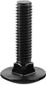 Schwarze Schlossschrauben aus Edelstahl 304 M3 M4 M5 M6 M8 M10 M12 mit rundem Kopf und quadratischem Hals(M12x45mm 1pcs)