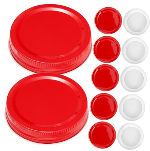 SHOWERORO 12pcs 70mm Mason Jar Lids Wide Mouth Tinplate Leakproof Reusable Sealing Covers for Home Canning and Preserving