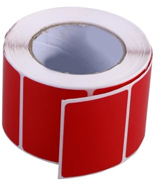 STOBOK 3rolle Farbige Thermotransferetiketten Selbstklebende Versandetiketten Pro Rolle Rot Gelb Grün Geruchsneutral Wasserfest Ölbeständig