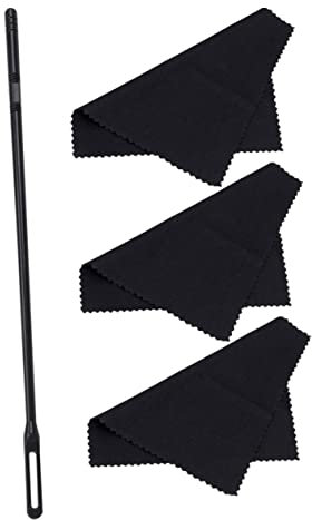 DRESSOOS Werkzeugset Für Flötenreinigung Mit Reinigungstuch Und Stab Für Klarinette, Saxophon Und Andere Blasinstrumente Zum Entfernen Von Staub Und Flecken