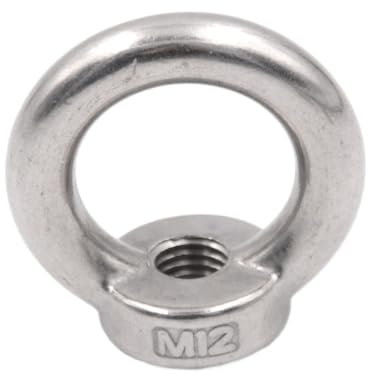 304 Edelstahl Mutterscheibe heben Augenschraube M5/M6/M8/M10/M12 304 Edelstahl Lifting Augenmutter/Schraube Ring Augenbolzen Ring Haken Nussschrauben Edelstahl Augenbolzen(M12)