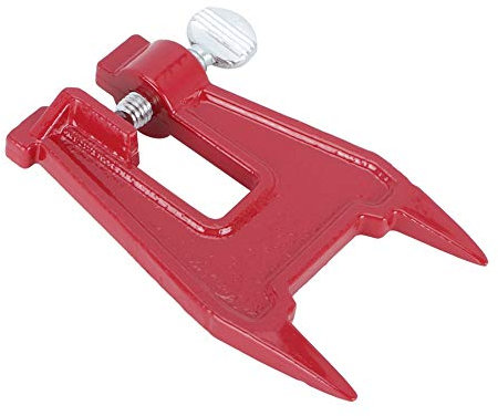 Kavolet Chain Saw Stump Vise Sharpener Tool for Chainsaw Guide Bar Clamp Jobsite Maintenance Red