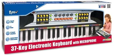 Kids Electronic Keyboard Piano with Microphone & Recording – 37 Key Musical Toy for Beginners – Portable Musical Karaoke Toy Educational Music Gift for Boys & Girls