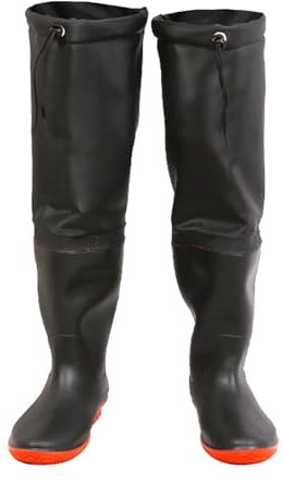 JCWGLY Wathose Isolierte Watstiefel/Angelstiefel Für Damen Und Herren, Bequeme, wasserdichte Watstiefel Mit Rutschfester Gummisohle(H 60CM,38 EU)