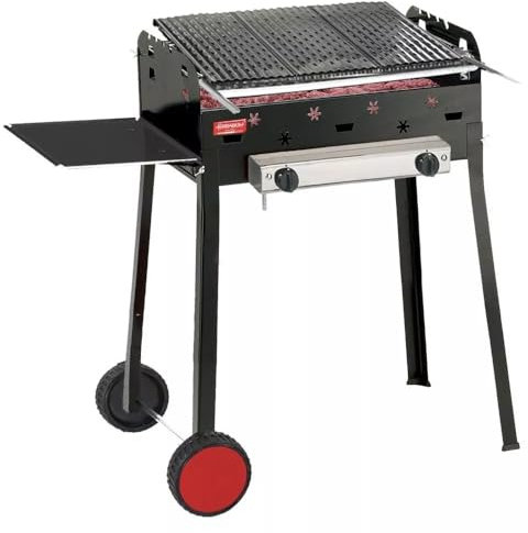 BARBECUE A GAS ECO PLUS CON ROCCIA LAVICA PIASTRA IN GHISA