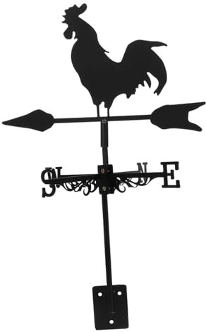 YXKJHH Banderuola a Forma di Gallo, banderuola a Vento, Decorazione da Giardino Floreale, Decorazione da Giardino, Decorazione da Esterno, banderuola, Decorazione da Patio, Ferro battuto,