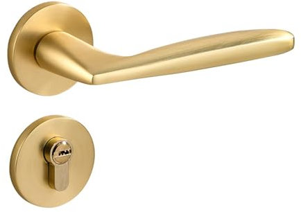 NIKOIDIC Serratura magnetica silenziosa for porta interna, maniglia for porta in legno for camera da letto, serratura for stanza(B[magneticsilenttype])