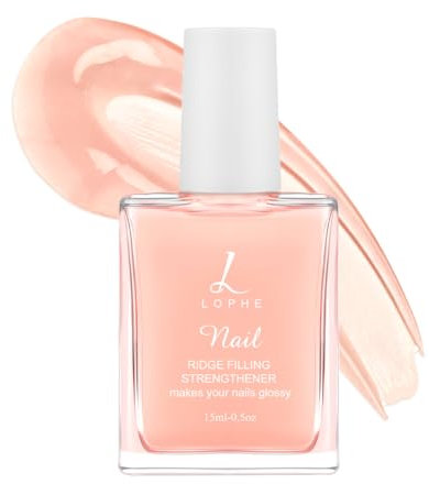 LOPHE Nagelhärter, 15ml Nagelverstärker Rosa Reparatur für Dünne Beschädigte und Brüchige Nägel, Nail Strengthener Brüchige Nägel reparieren Hände und Füße