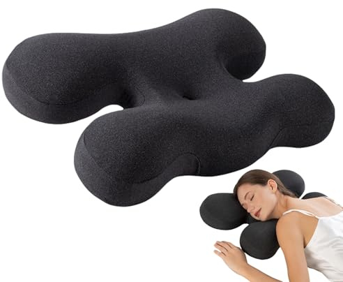 Ancsttu Sleep and Glow - Cuscino di bellezza per chi dorme sulla schiena e sul fianco, comodo massaggiatore con supporto regolabile per dormire, per casa, hotel, viaggi, viso, spalle e schiena