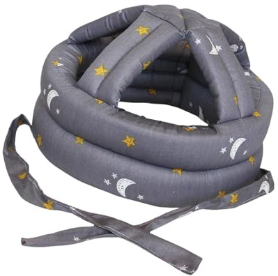 Equipo de Protección de Cabeza para Personas Mayores, Gorro De Protección Circunferencia del Sombrero Ajustable 55-70 cm, Protección De Cabeza De Anciano Transpirable, Gris Plateado