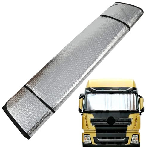 Pare Soleil À Bulles, Pare Soleil Pliable pour Camion, 220x80cm, Protection Solaire De Voiture, Protection Solaire Et UV pour PareBrise Et Fenêtre, pour Le Pare-Brise des Camions