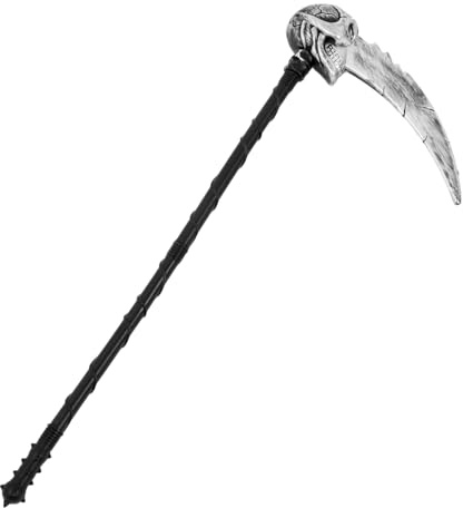 LIGIGWASH Halloween Simulada Guadaña Prop Decorativo Cosplay Accesorio para Fiesta Disfraces Seguro sin Bordes para Adultos y Adolescentes