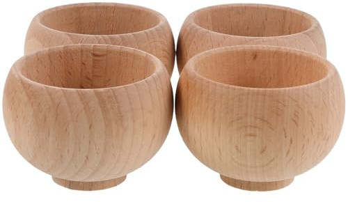 CIMAXIC 4 Piezas De Base Decorativa De Madera Para Acolchado Cuenco Para Alfiletero Cuenco Para Coser Mini De Madera Porta Agujas Para Tejer Porta Agujas