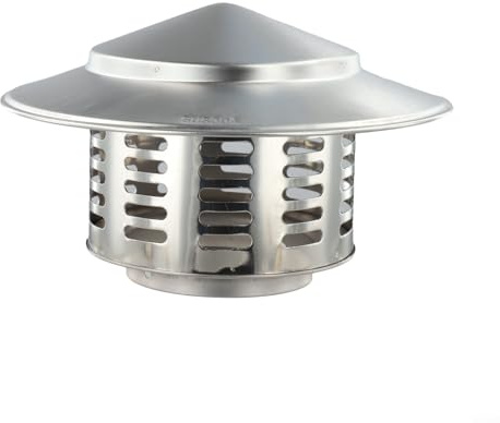 Stainless Steel Chimney Cap for Roof Vent, 304 Stainless Steel Rain Cover with Rolled Edges, Weatherproof Exhaust Pipe Hood to Block Dirt and Debris, For(110)