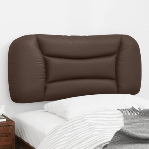 sephironlbb Kopfteil-Kissen Hvar Braun Kunstleder 80 cm gepolstertes Wandkissen mit Polsterung für Rückenlehne Bettzubehör komfortable Stütze zum Lesen und Anlehnen im Schlafzimmer