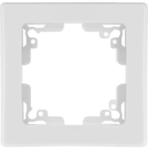ChiliTec 1-fach Rahmen Delphi 80x80mm Blende für Steckdosen Schalter Serie 10 Stück Weiß