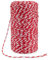 Rietlow® Corda cotone 200 m, spago da cucina, spago per decorazioni, spago per alimenti, spago per salumi, cotone naturale per cucinare e cuocere al forno, filato da cucina, rosso/bianco