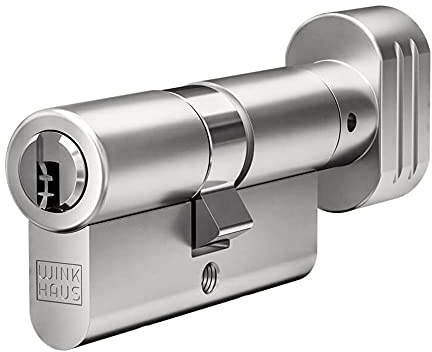Winkhaus keyTec X-tra Knaufzylinder 45-40K | Profilzylinder mit Knauf Schließzylinder Türzylinder mit Bohrschutz und Ziehschutz | Patentschutz | inkl. 5 Schlüssel & Sicherungskarte | Einzelschließung