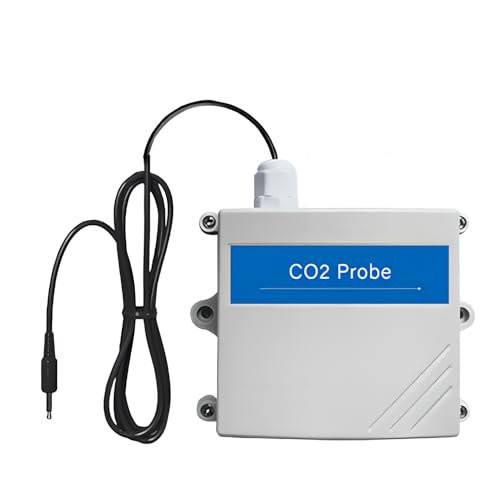 Ubibot Monitor de CO2, sonda de calidad del aire interior, dióxido de carbono 9999 ppm, detector de CO2 de invernadero, (funciona con enchufe inteligente UbiBot)