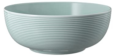 Seltmann Weiden Beat Color Glaze Foodbowl | 20 cm | Schale für Desserts, Suppen und Salate | Rillen-Relief | Porzellan | Arktisblau