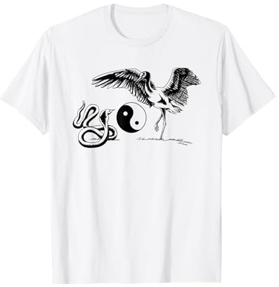 Tai Chi Chuan Pose de la grue blanche Arts martiaux chinois T-Shirt