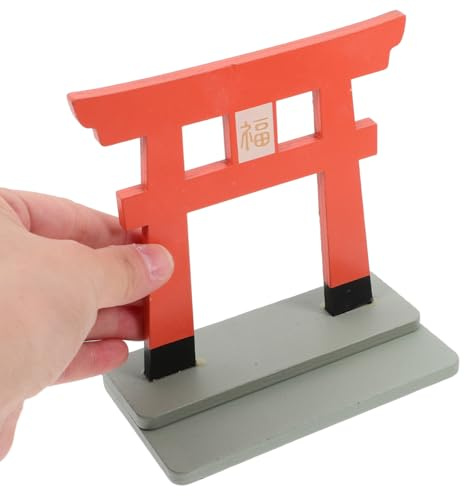 jojofuny Puerta Torii Japonesa Miniatura De Madera para DecoracióN De Casa, Accesorio De Fotografía Y Adorno De Mesa Inspirado En Santuario Shinto, DiseñO Elegante Y PortáTil