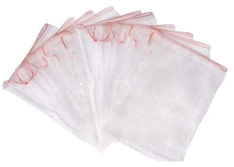 ZXCVB Nylon-Netzbeutel in 6 Größen, 50 Stück Obstschutzbeutel, wiederverwendbarer Pflanzen-Gemüse-Anbaubeutel, Schädlingsbekämpfungs-Anti-Vogel-Gartennetzbeutel,30x20cm