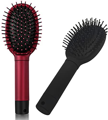 WANGCL 2 x sichere Haarbürste zum Verstecken von Bargeld, Mini-Schlüssel, kleiner Schmuck, versteckter Kamm für Reisen oder zu Hause