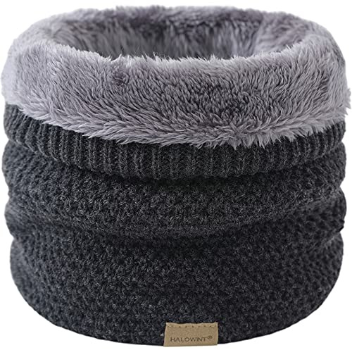 DURINM Calentador de Cuello Invierno Bufanda de Punto Tubular Hombre Braga Para El Cuello Térmica Unisex Color Liso De Lana De Ganchillo Bufanda Hombre Invierno Snood Neck Warmer