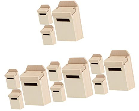 Toyvian 12pièces Mini Boîtes Aux Lettres Décoratives pour Maison De Poupée Accessoires De Décoration De Miniature Jouets De Bureau Et Ludiques