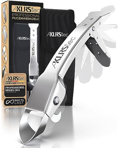 KLRStec Professionale Strumento per Calafataggio [100% acciaio inox] Robusto 4 in 1 Kit di Strumento Raschietto e Spatola per Giunti - Set di Strumenti per Rinnovare le Giunti in Silicone