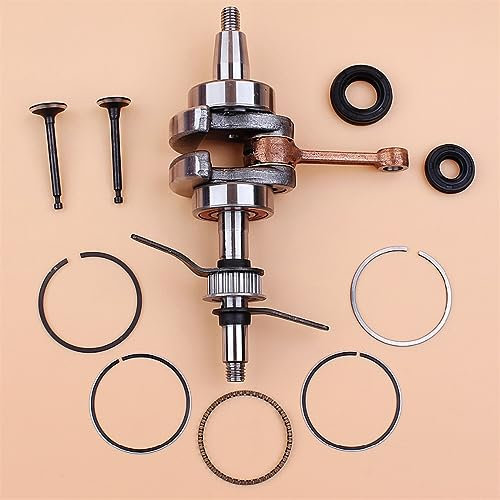 DUNLAP Vilebrequin 39 mm Segments de Piston Joint d'huile Ensemble de soupape d'admission for GX35 GX 35 Moteur 4 Temps Tondeuse débroussailleuse tondeuses à Gazon