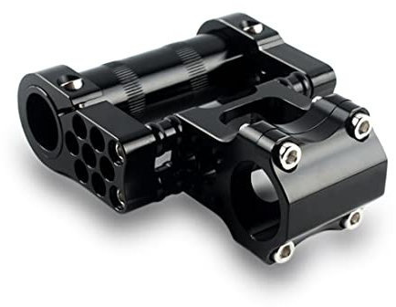 Oikabio Klapprad, 25,4 mm, Doppel-Lenkervorbau, verstellbar, ultraleicht, Schwarz