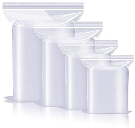 Zip Beutel, Plastiktüten, Plastikbeutel Verschließbar, Wiederverschließbare Plastiktüten, Plastikbeutel Groß, Beutel Wiederverschließbar für Lagerung Nuss, Getreide, Würze, Kleidung 35X45cm 30Stück