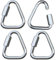4 Stück Edelstahl Delta Quick Link Karabinerverschluss Triangle Schraubverbinder Kettenverbinder Strapazierfähige Dreieckkarabiner,Schraubverschluss Karabiner