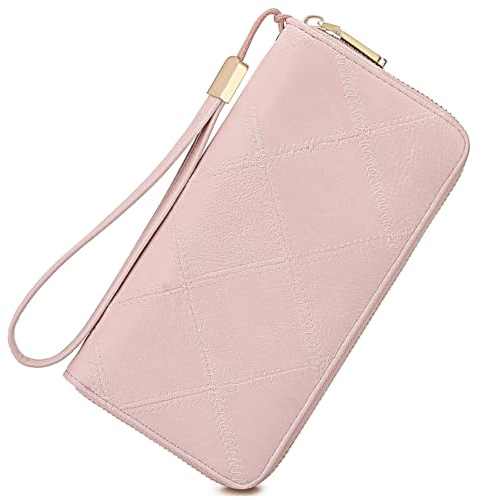 SENDEFN Portefeuille Femme Grande Capacité Porte Monnaie avec RFID Blocage Porte-Cartes pour 11 Cartes Multi-Compartiment Porte Feuilles pour Femme Portefeuille Femme Cuir