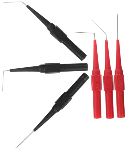 iplusmile Pointe de Touche Multimètre en Cuivre 0,7mm, Pack de 6 Sondes de Test pour Applications Industrielles et Automobiles, Performance Solide et Polyvalence Maximale
