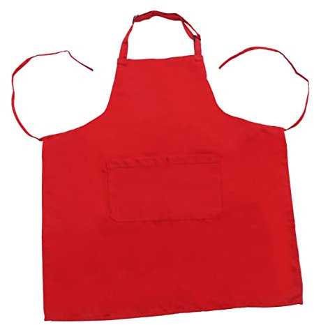 MOLUCKFU Kochen Schürze Wasserdichtes Design Verstellbare Küchenschürze Für Haarstyling Backen Und Restaurantgebrauch Rot