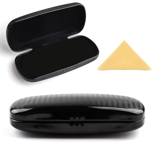 EZESO Hardcase Brillenetui, Tragbares Aluminium-Brillenetui,Leichte Kurzsichtigkeit Svchützende Brillenetuis für Männer und Frauen