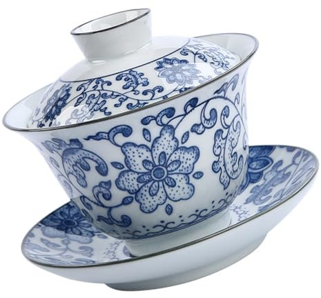 MAGICLULU Chinesische Traditionelle Teetasse Mit Deckel Und Sieb Aus Keramik Für Blütentee Grünen Tee Schwarzen Tee Zarte Teetassen Kreatives Teegeschirr Kompakt Tragbar Für Teezeremonien