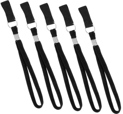 OATIPHO 5 Stück Armband Lanyard Accessoires Gehstockgurte Gehstockriemen Stock-ersatzhandgriff Handschlaufen Für Gehstöcke Kletterstockgurt Riemen Für Gehstock Nylon Black