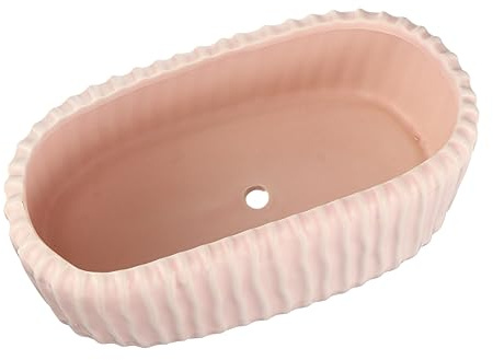 ibasenice Maceta De Cerámica De Estilo Nórdico para Suculentas Color Rosa Maceta para Plantas Suculentas para Decoración De Interiores