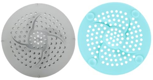 HOMSFOU 2pièces Tapis De Drain Silicone pour Évier De Cuisine Et Salle De Bain De Filtres Anti-Blocage Et Poudré Accessoire Pratique pour Capturer Cheveux Et Débris
