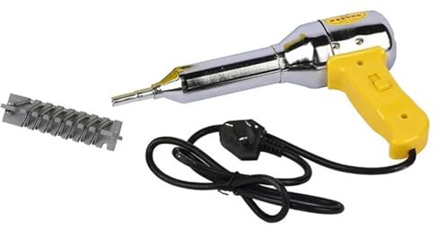 JKELPV Soldador de plástico Pistola de Soldadura de Aire Caliente de plástico de 700 W, Herramienta de soplete,Kit de Pistola de Aire Caliente Ajustable, Soldador de PE, PP y PVC