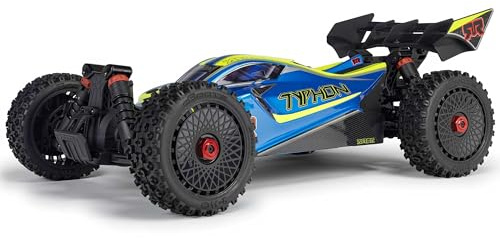 ARRMA RC Car 1/8 Typhon 4X4 223S BLX BRUSHLESS Buggy RTR (Battery and Charger Not Included) with DSC Blue/Yellow, ARA4306V4T4