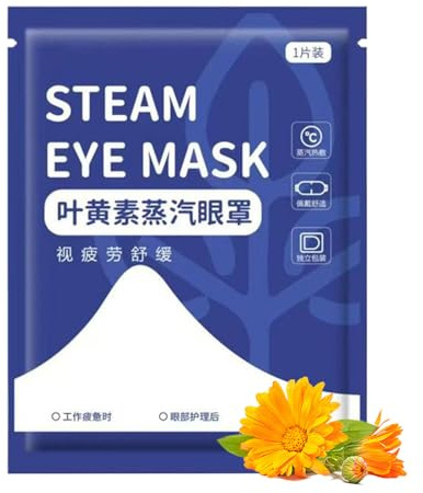 Almohadilla Térmica Ocular - Parche Térmico para Viajes,Antifaz de Vapor Transpirable y Bloqueo Lumínico para Viajes Noche Spa Dormir