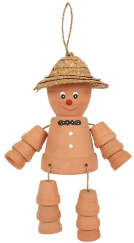 W-Direct Terracotta Pot Man – Eye-Catching Novelty Garden Ornament – Indoor & Outdoor Decor – Hanging or Sitting Planter – Unique Gift Idea