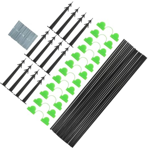 TOYANDONA Filet de Protection Anti-Insectes pour Jardin 18 Pièces Noir, Arceaux Serrage en Plastique Léger, Support Tunnel de Jardin pour Légumes, Fruits, Plantes et Fleurs en Serrage