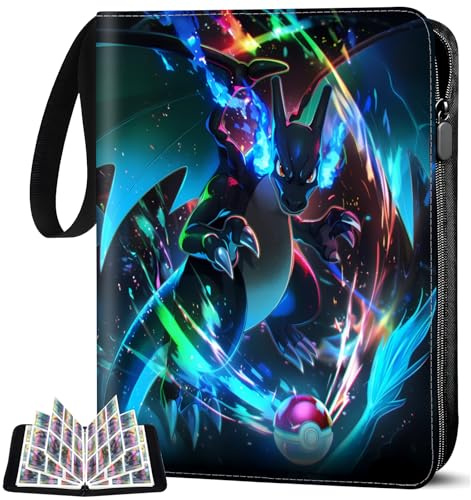 Album da collezione per carte, 50 pagine 900 tasche, raccoglitore per carte, album per carte da collezione con cerniera, porta carte, raccoglitore per carte impermeabile e portatile, regalo per