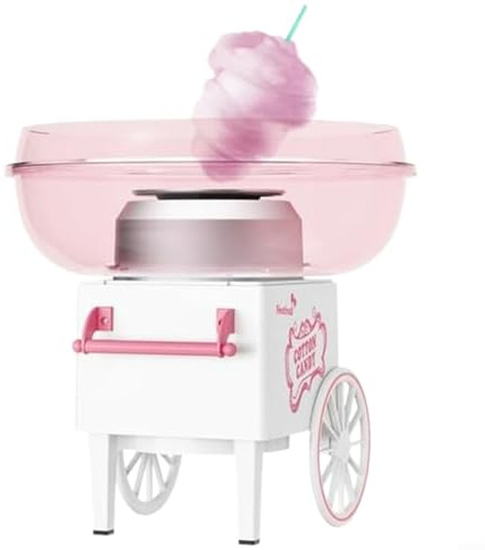 Risveglio Zuckerwatte-Maschine, elektrischer Zuckerwatte-Spinner mit Edelstahlschale, sauber für Zuhause, Party, Rosa